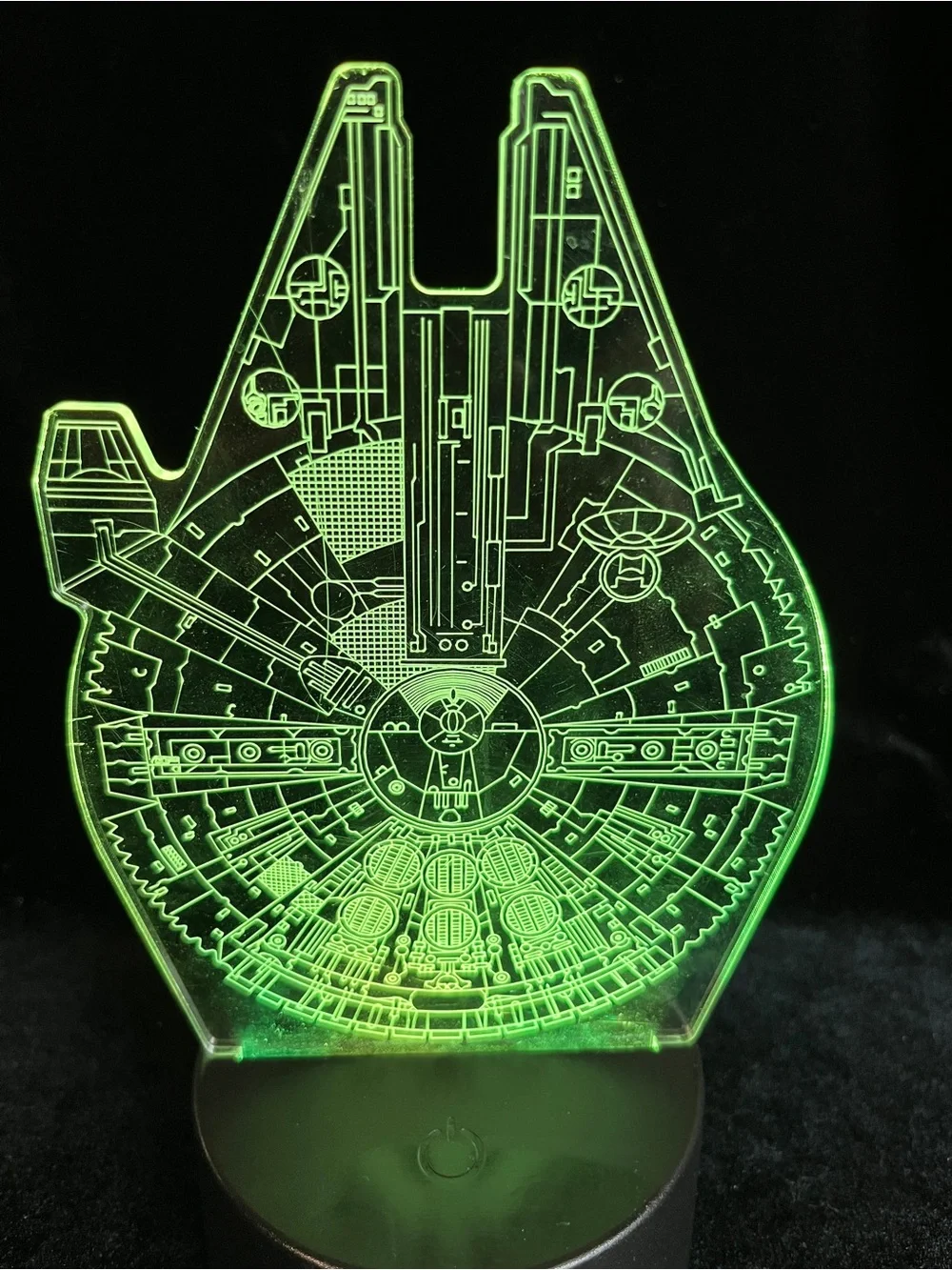 Star Wars Millennium Falcon Beautiful Glowing 7 Colors LED Night Light Lamp